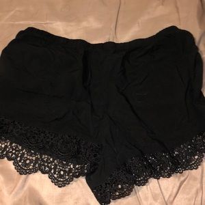 Black comfy cotton shorts